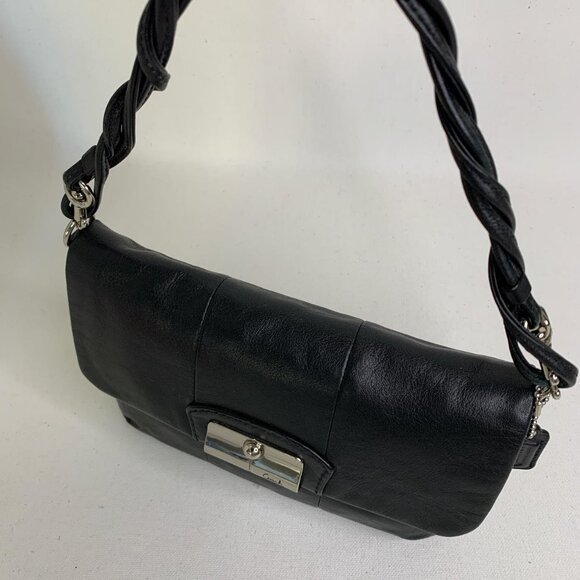 Black leather Coach shoulder and - Picture 6 of 8